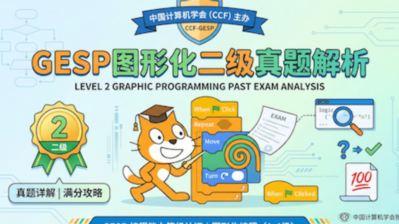 GESP图形化二级2026年3月真题试卷（含解析）